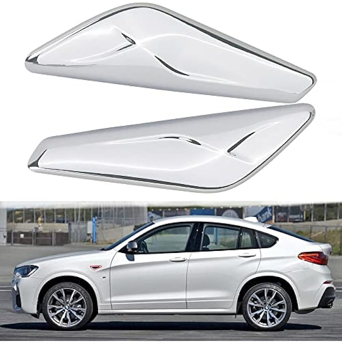 rayihni Front Fender Chrome Finisher Right And Left Side For Bmw X3 F25 X4 F26 20132017 Year Oem 51117338569 51117338570 - Image 2