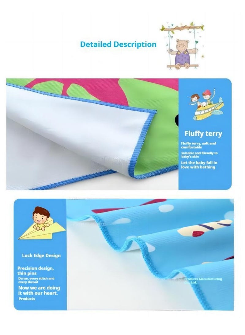 Y&D Baby Hooded Towel with Unique Animal Design Ultra Soft Thick Cotton Bath Towel for Newborn Highly Absorbent Bathrobe Blanket Toddlers Shower Gifts for Newborns or Adolescents - Image 3