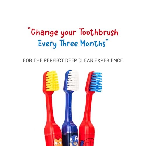DUVON Marvel Kids Captain America Toothbrush With Special Character Holder | Extra Soft Manual Toothbrush | Kids Toothbrush 3+ Years | Pack Of 2 - Blue - Image 4