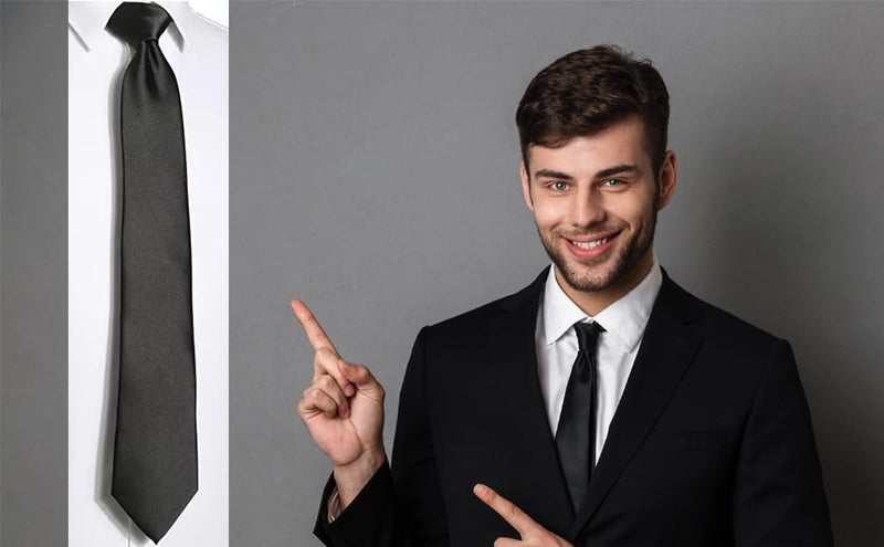 Osking Ties Free Size Solid Satin Plain Classy Colored Formal Necktie for Men(Length : 58 Inches, Width - 3 Inches) - Image 2