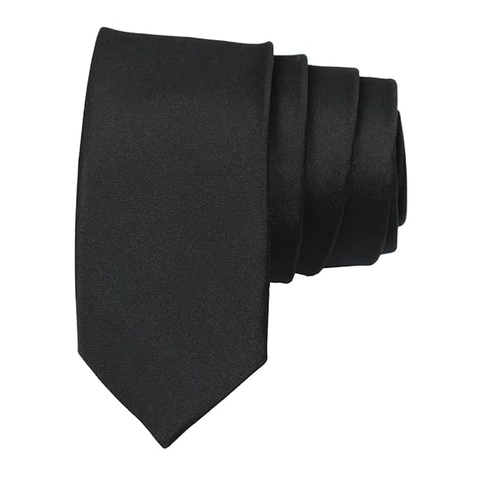 Osking Ties Free Size Solid Satin Plain Classy Colored Formal Necktie for Men(Length : 58 Inches, Width - 3 Inches) - Image 1