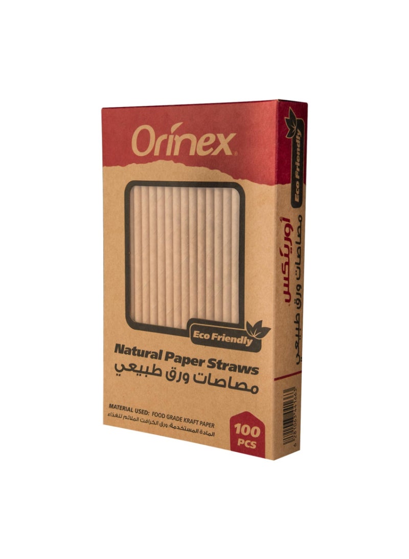 Orinex paper straws 100 pieces