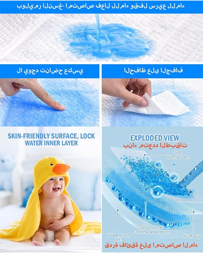 Beauenty Disposable baby diaper pads, baby diaper pads, waterproof diaper pads, 5 layers of protection, ventilated and quick-drying leakproof  - Image 3