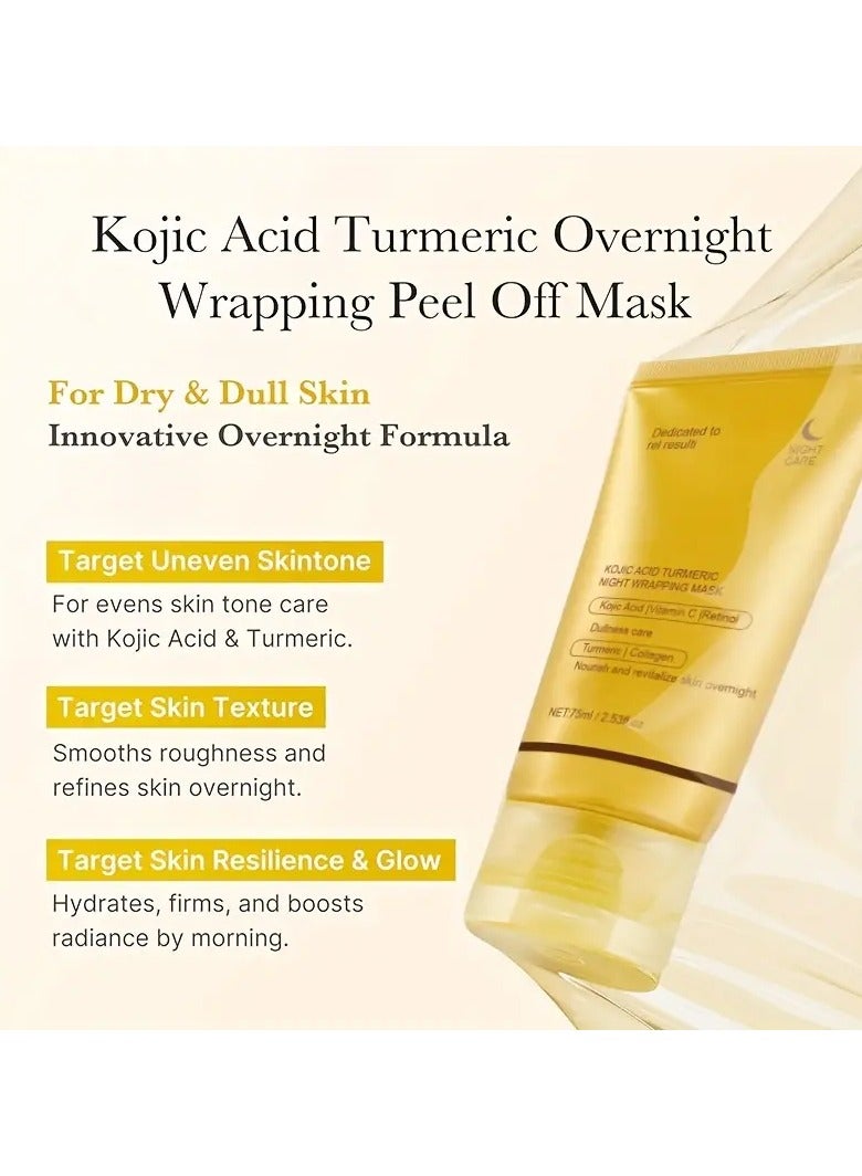 DubaiGallery Turmeric Overnight Wrapping Peel Off Mask - Image 3