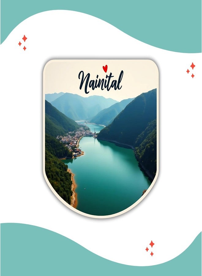 GiftOday Nainital Town Theme Souvenir Wooden Refrigerator Stylish Fridge Magnet - Nanital Fridge Magnet Perfect Souvenir Gift for Office, Kitchen, Fridge Decoration | Size 3x3 Inch | Pack of 1 - Image 4