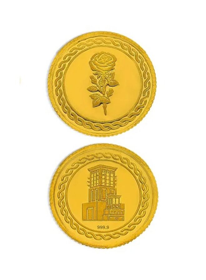 RIZAN JEWELLERY Rizan Jewellery 8g Gold Coin 24 Karat 999.9 Flower & UAE Heritage Building Design  - Image 3