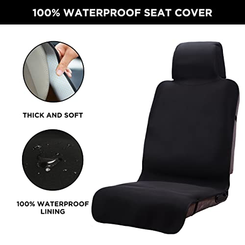 DREAMANIA Waterproof Seat Cover, Upgraded Sweat Carseat Protector, Perfect for Universal Anti-Slip Car Truck SUV Seat, Ideal for Surfing Yoga Gym Workout, Black - Image 2