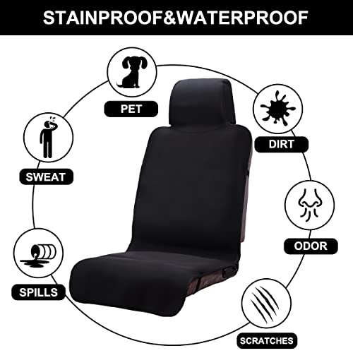 DREAMANIA Waterproof Seat Cover, Upgraded Sweat Carseat Protector, Perfect for Universal Anti-Slip Car Truck SUV Seat, Ideal for Surfing Yoga Gym Workout, Black - Image 3
