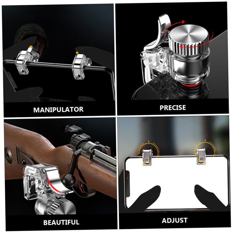 Portable Mobile Game Triggers 1 Pair Precise Joystick Controller Accessories Black - Image 4