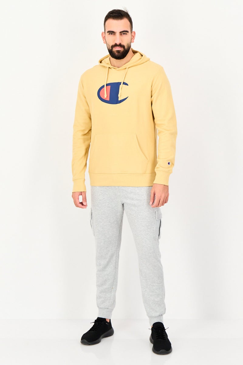 Champion Men Standard Fit Long Sleeve Outdoor Hoodie, Tan - Image 4