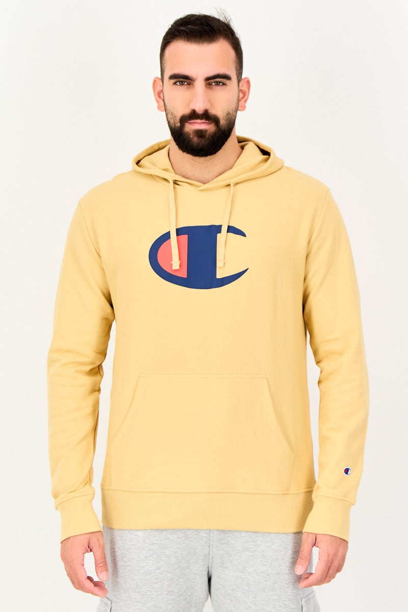 Champion Men Standard Fit Long Sleeve Outdoor Hoodie, Tan - Image 1