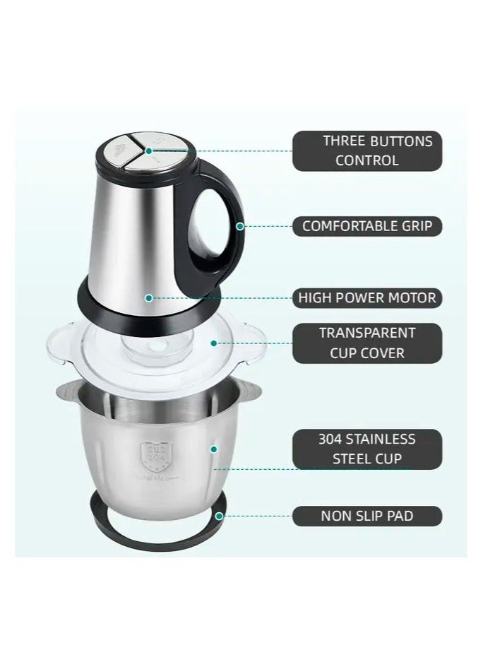 SILVER CREST Meat Chopper Electric Silver Crest  stainless steel Bowel Capacity 3.8L Powerful Pure  - Image 5