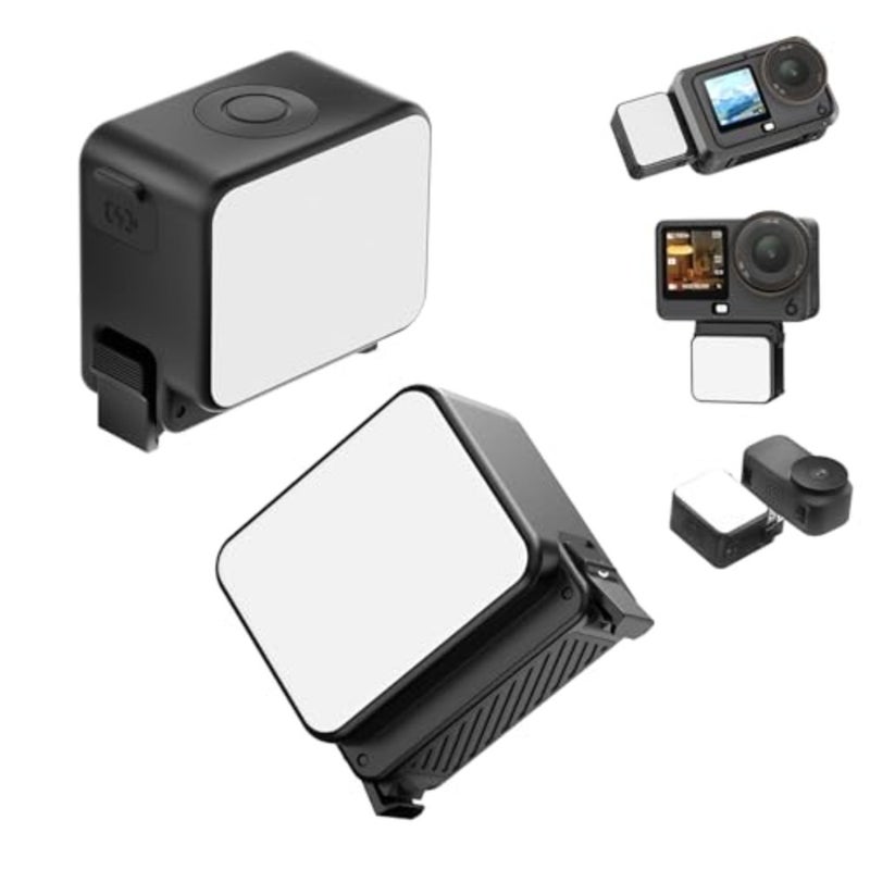 LM24 Vlogging Light for DJI Osmo Nano/Osmo Action 6, Waterproof Magnetic Mini LED Action Camera Video Light Accessories, Quick Release Photography LED Fill Light for Vlog Selfie 200K-5600K CRI≥95 3 Brightness Levels Magnetic Mini LED Action Camera Video Light for Vlog Selfie Video Recording Photography - Image 1