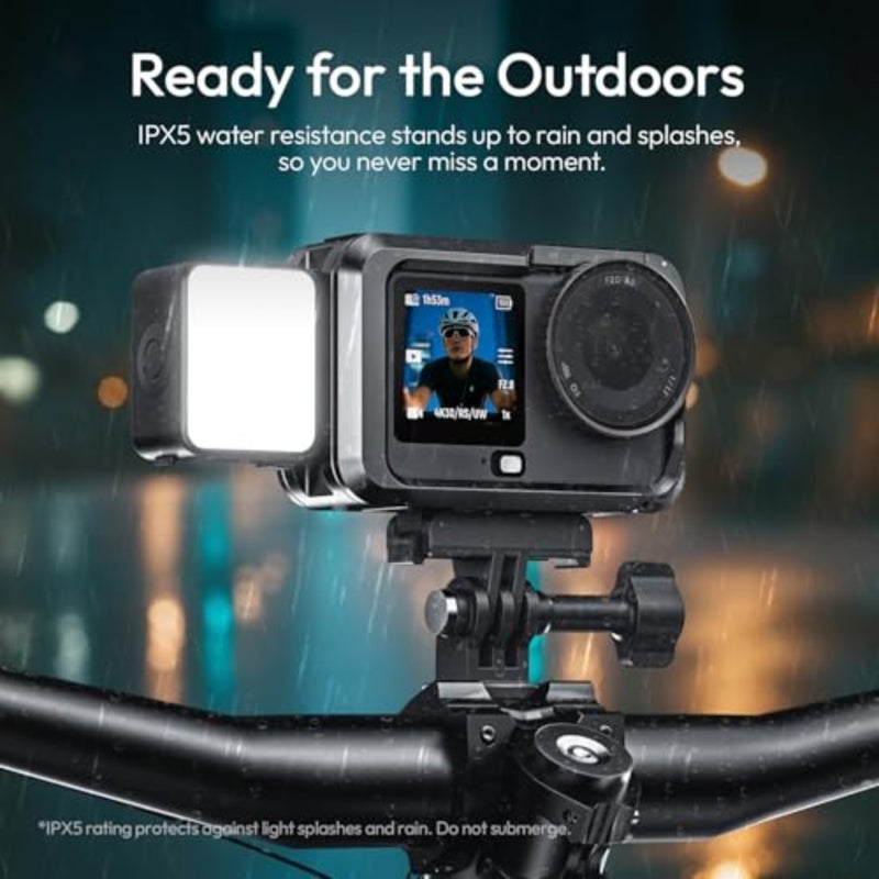 LM24 Vlogging Light for DJI Osmo Nano/Osmo Action 6, Waterproof Magnetic Mini LED Action Camera Video Light Accessories, Quick Release Photography LED Fill Light for Vlog Selfie 200K-5600K CRI≥95 3 Brightness Levels Magnetic Mini LED Action Camera Video Light for Vlog Selfie Video Recording Photography - Image 2