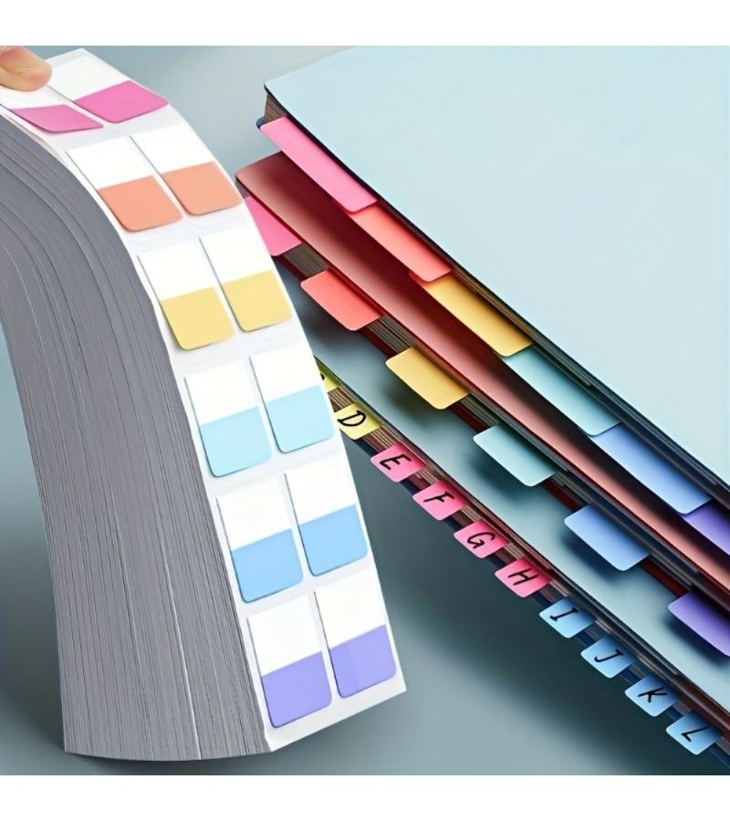 120 Writable Plastic Index Labels Reusable Page Markers Random Color S - Image 2