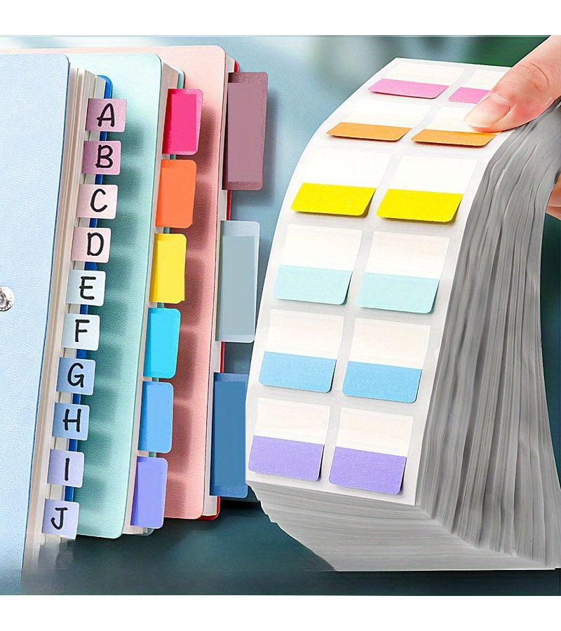 120 Writable Plastic Index Labels Reusable Page Markers Random Color S - Image 1