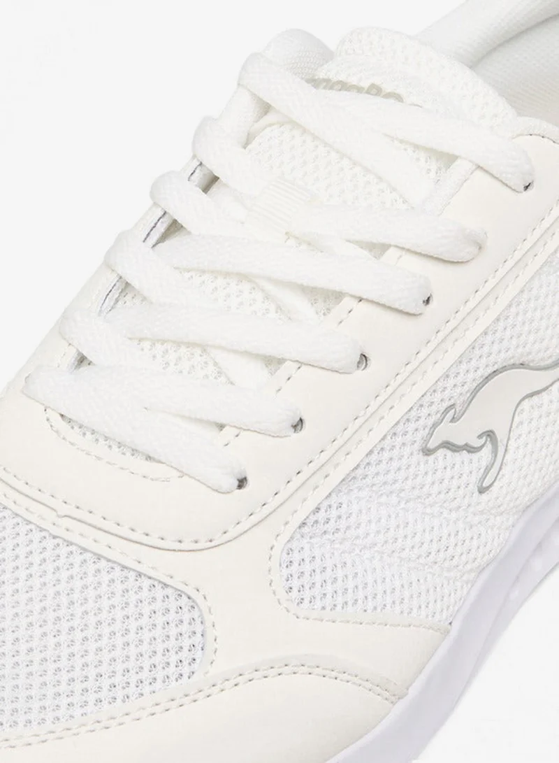 Kangaroos WHITE Men's Textured Sports Shoes with Lace-Up Closure for Men | Best Price UAE
