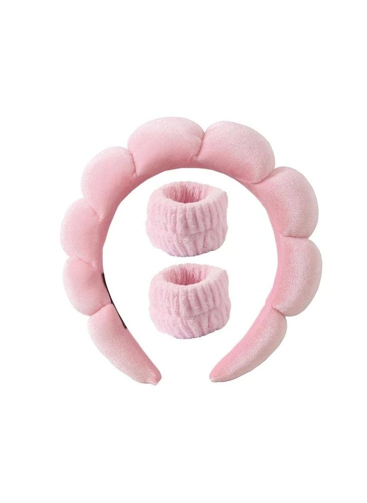 Generic - Terry Sponge Hair Scrunchie for Women, Bouffant Headband for Skin Care, Face Washing, Makeup Removal, Bath Set, Facial Mask multicolour - Image 1