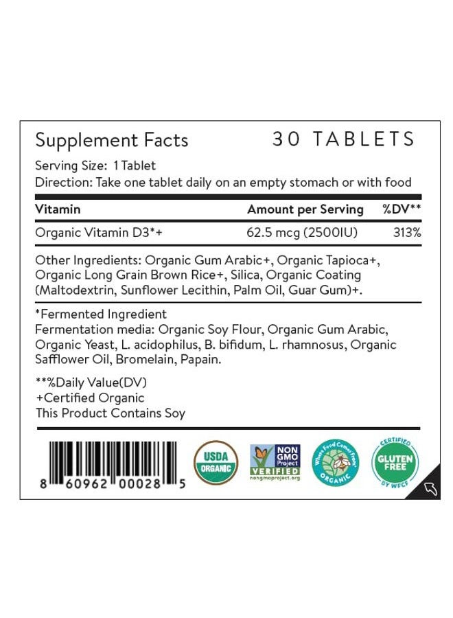 Movita Certified Organic Vitamin D3 2500IU – Supports Energy, Immune Health & Bone Strength – Fermented Whole Foods, Organic, Vegan, Gluten-Free, Non-GMO – 30-Day Supply (Glass Bottle) - Image 4