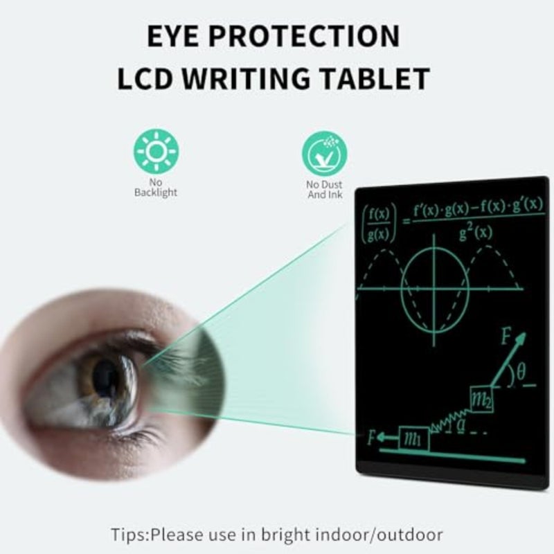 تابلت كتابة LCD للبالغين: مفكرة رقمية قابلة لإعادة الاستخدام مزدوجة الجوانب مقاس 11.5 بوصة، لوحة رسم محمولة كاملة الشاشة مع قلم مغناطيسي، جسم بلاستيكي أسود، سطح كتابة أملس، مثالي للاستخدام في المنزل/المدرسة/المكتب - Image 4