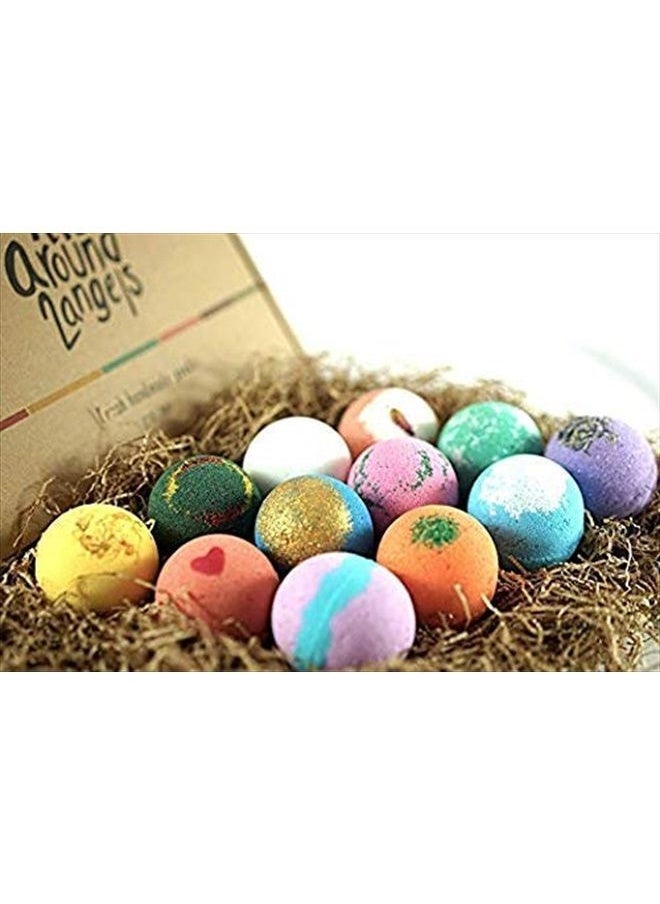 LifeAround2Angels LifeAround2Angels Bath Bombs Gift Set 12 USA made Fizzies, Shea & Coco Butter Dry Skin Moisturize, Perfect for Bubble & Spa Bath. Handmade Birthday Mothers day Gifts idea For Her/Him, wife, girlfriend  - Image 2