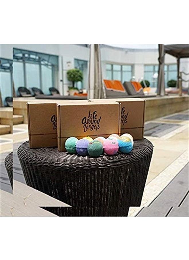 LifeAround2Angels LifeAround2Angels Bath Bombs Gift Set 12 USA made Fizzies, Shea & Coco Butter Dry Skin Moisturize, Perfect for Bubble & Spa Bath. Handmade Birthday Mothers day Gifts idea For Her/Him, wife, girlfriend  - Image 4