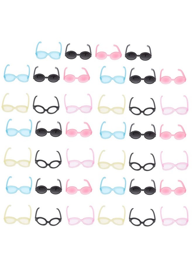 TOYANDONA - 40 Pairs Diy Doll Dressing Glasses Doll Eyeglasses Mini Plastic Glasses Kids Doll Dress Up Toys Mini Dolls Costume Accessories For Crafts Dollhouse ( Random Color ) - Image 1
