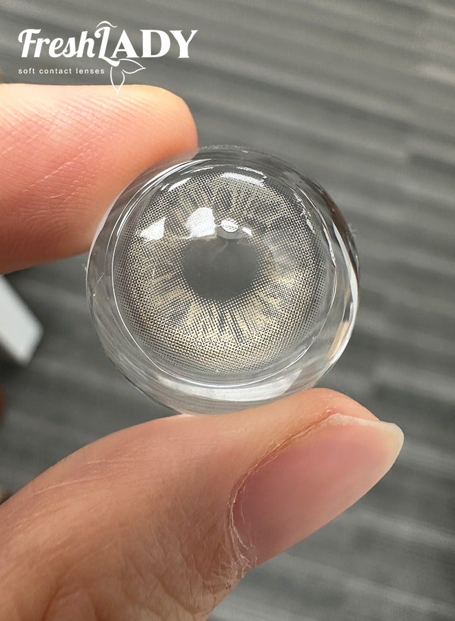 FreshLady Freshlady Wing Gray 14.20mm Colored Contact Lenses 1 Year Disposable for Daily Wear - Image 5