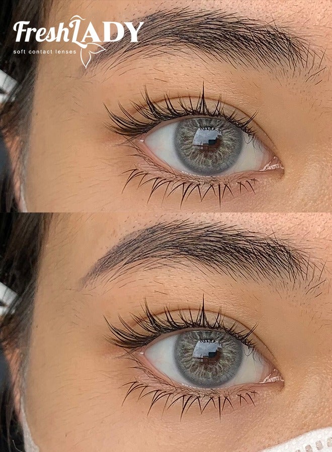 FreshLady Freshlady Wing Gray 14.20mm Colored Contact Lenses 1 Year Disposable for Daily Wear - Image 2