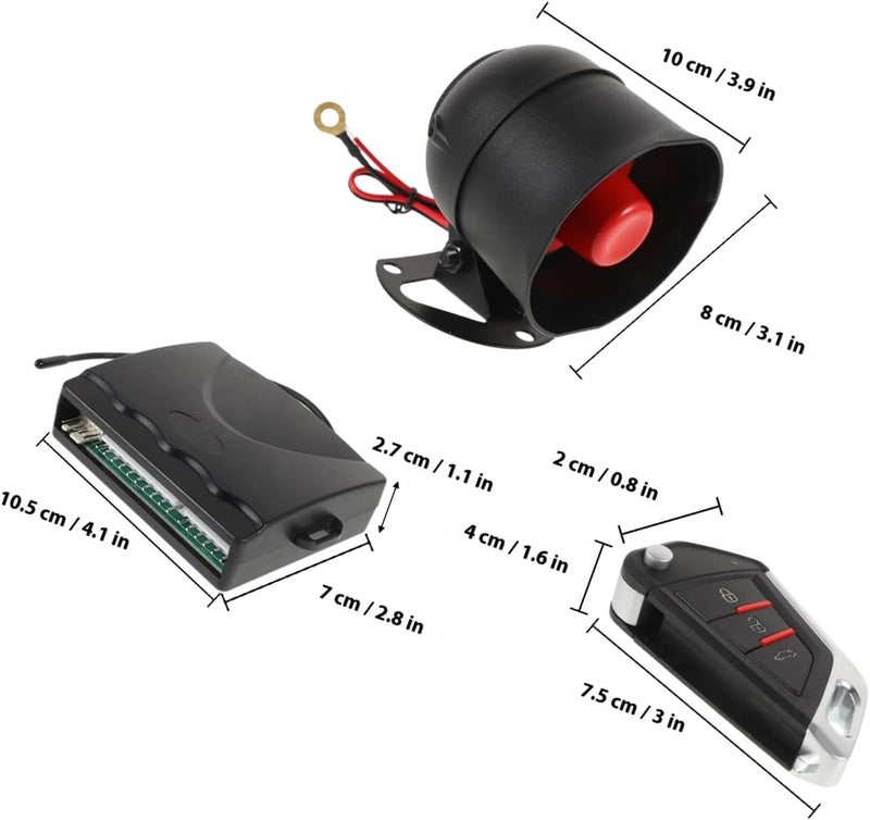 Car Alarm Central Locking Kit with Remote Start Universal Keyless Entry System Anti-Theft Security for Minivans and Sedans Automotive Interior - Image 2