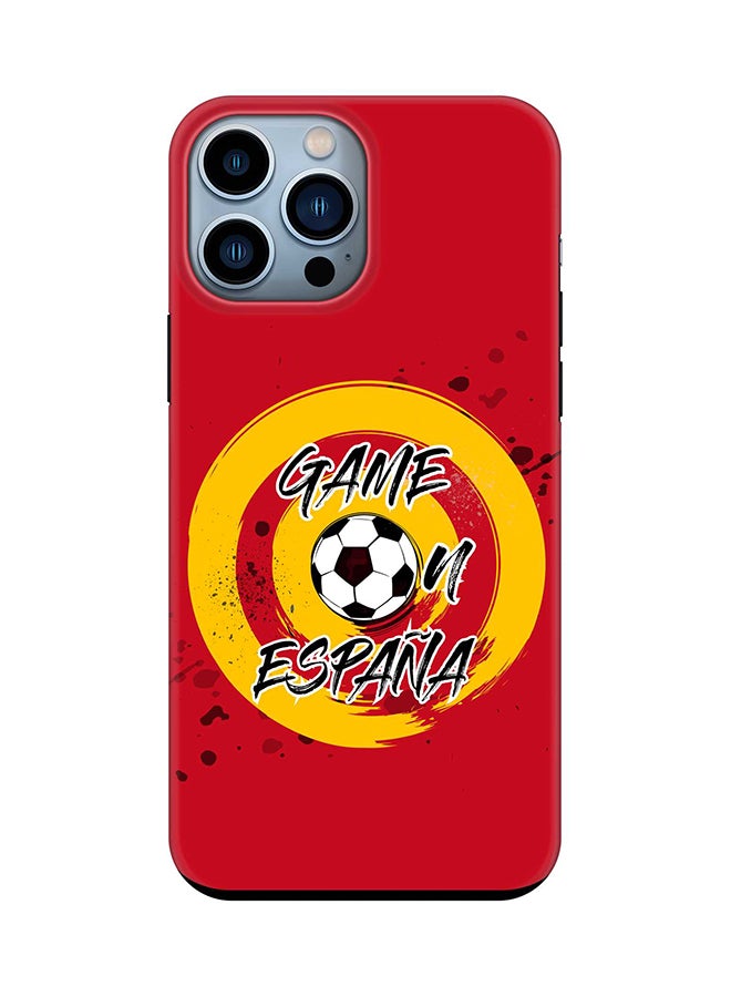 Stylizedd Tough Pro Series Case for Apple iPhone 14 Pro Max Dual Layer hybrid PC & TPU Customized Mobile Cover Shield with inner TPU protection Matte Finish - Game on Spain