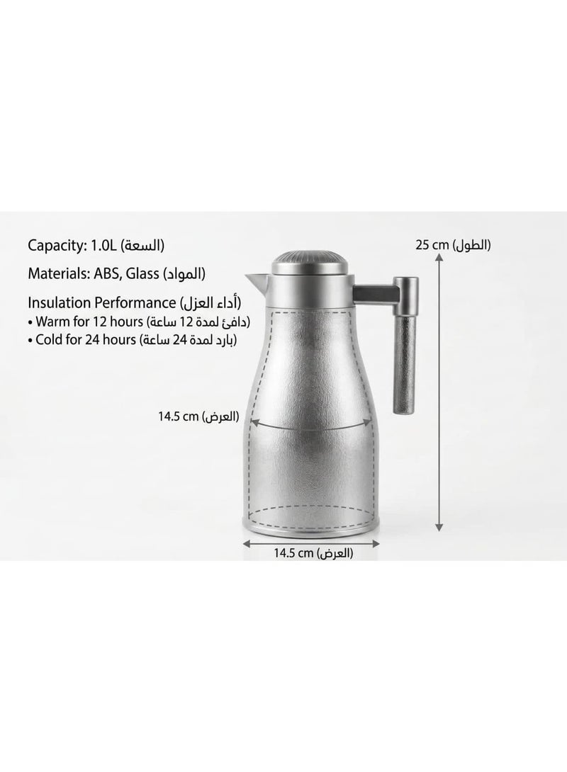 Modern serving pot in matte gray – 1 liter capacity - Image 4
