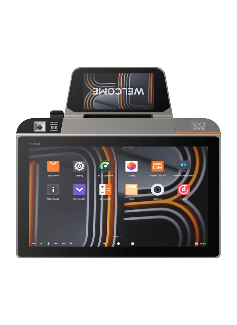 Generic sunmi Desktop Terminal,10.1" HD IPS Touch & 4" WXGA IPS Touch Display, Built-In 80mm Thermal Printer, 250mm/s Print Speed, 1D/2D Barcode Reading  - Image 1