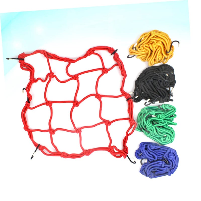 Motorcycle Cargo Net With Hooks Elastic Bungee Luggage Holder For Helmets 1 Pack - Image 4