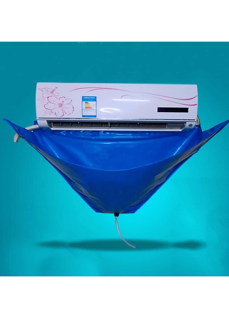 SänHahn Waterproof Split Air Conditioner Cleaning Kits of 10 Piece, Wall Mounted Air Conditioning Dust Washing Clean Cover Air Conditioner Service Bag for 1~2P Hanging Air Conditioners (Blue,size:135x60cm)  - Image 3