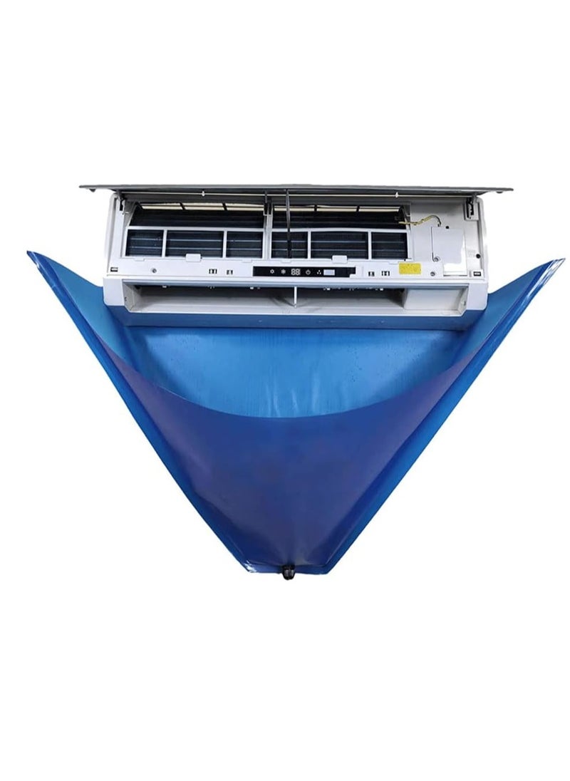 SänHahn Waterproof Split Air Conditioner Cleaning Kits of 10 Piece, Wall Mounted Air Conditioning Dust Washing Clean Cover Air Conditioner Service Bag for 1~2P Hanging Air Conditioners (Blue,size:135x60cm)  - Image 4