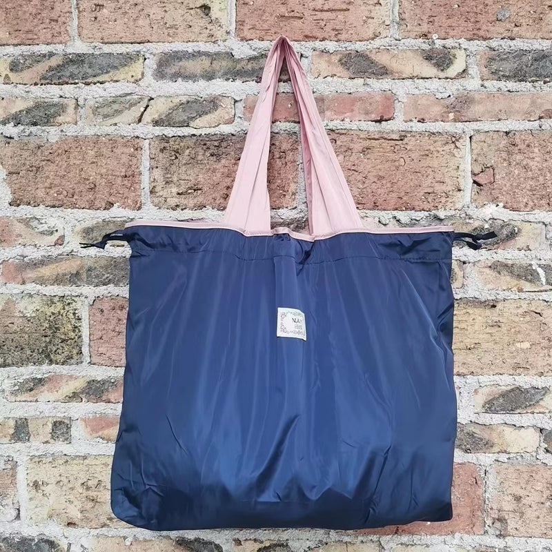 Eco-Friendly Drawstring Shopping Bag Navy blue + 