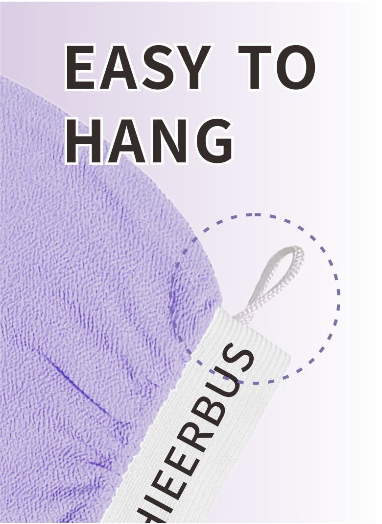 HieerBus - Deep Exfoliating Glove, Korean Loofah for Shower Cleaning and Exfoliating The Skin ,Body Scrubber Loofah Sponge for Dead Skin Remover Making Moroccan Bath at Home Purple - Image 1
