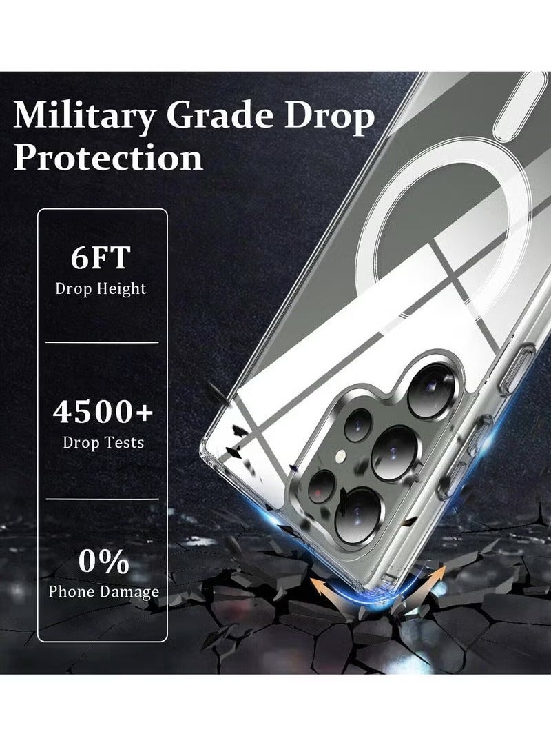 TIGER Magnetic Slim Transparent TPU Shockproof Phone Case with MagSafe – Clear Flexible Back Cover with Built-in Magnet Ring for Samsung Galaxy S24 Ultra 5G (2024) – Anti-Yellow Material – Wireless Charging Compatible – Slim & Durable Design - Image 5