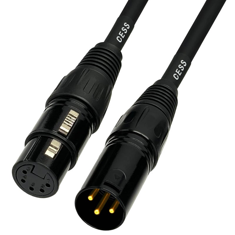 CNCESS CESS-008 محول كابل XLR 3 دبابيس ذكر إلى XLR 5 دبابيس أنثى، محول إشارة متوازن XLR3M إلى XLR5F، طول السلك 6 بوصات، عبوة من 2 - Image 3