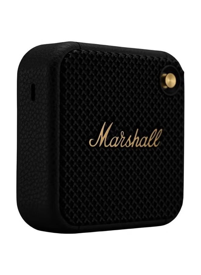 Marshall Willen Bluetooth Speaker, Wireless, 15+ Hours Playtime, Water-Resistent, Quick Charge, Stackable - Brass And Black  - Image 2