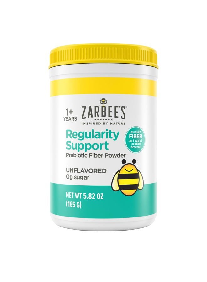 Zarbee's Children's Regularity Support Prebiotic Fiber Powder, Flavorless, Sugar Free, Gluten-Free, Daily Fiber Supplement for Kids & Toddlers 1 to 12 Years, 5.82 oz - Image 1