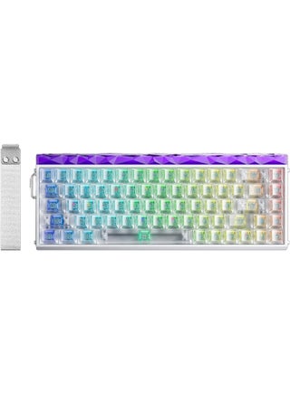 Hero 68 HE 60% Gaming Keyboard Wired, Hall Effect Silver Magnetic Switch Keyboard with 8K Hz Polling Rate, Side Printed PBT Keycaps, RGB Neon Light Box, Customizable Web Software for PC/Mac Gamers - view 2