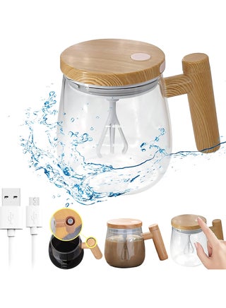 Portable USB Electric Mixer Cup – 400ml Self-Stirring Glass Mug with Silicone Base – Ideal for Protein, Coffee, Oats & Powdered Drinks - pzsku/Z402EDD7BF209766A548FZ/45/1746202307/639e46e4-1e18-4c86-91c4-0a7d92e3f64d