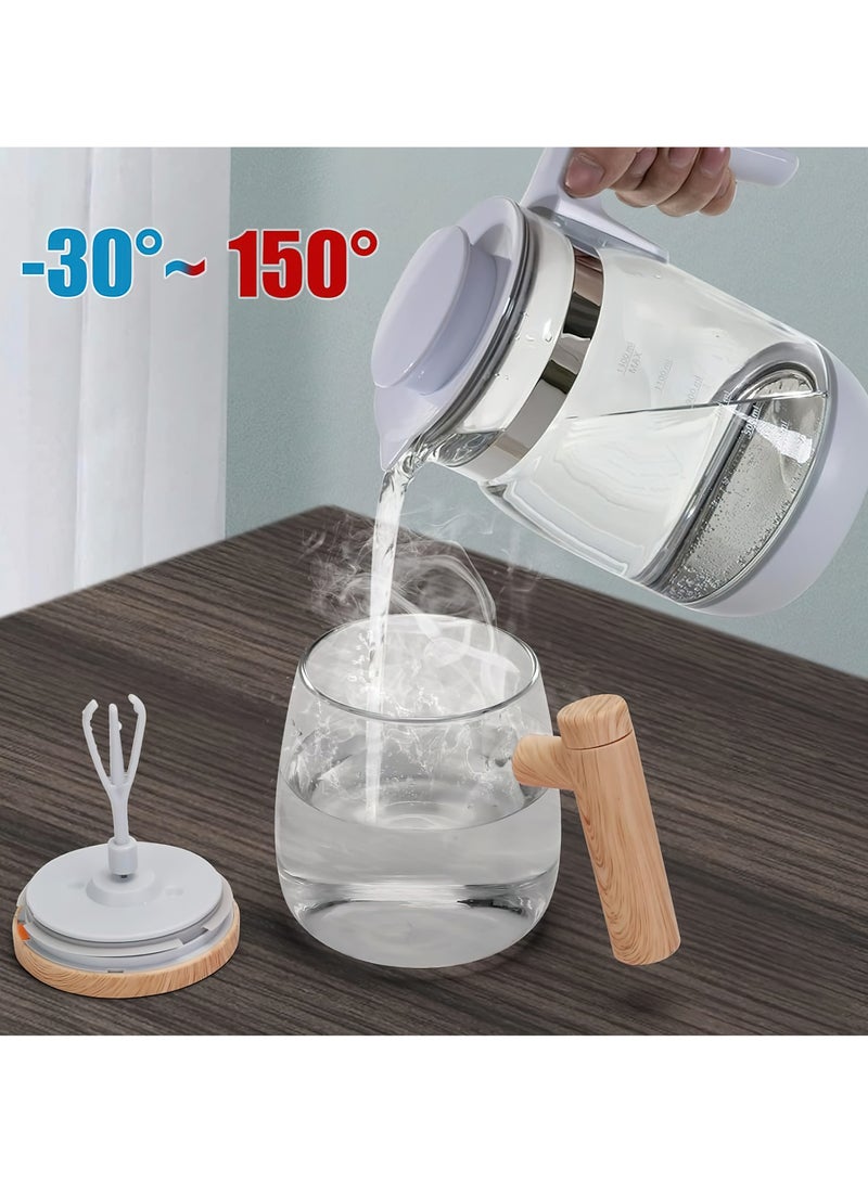 Portable USB Electric Mixer Cup – 400ml Self-Stirring Glass Mug with Silicone Base – Ideal for Protein, Coffee, Oats & Powdered Drinks