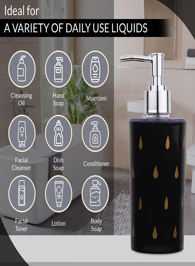BATH GURU BG-SDB 08 Countertop Liquid Soap Dispenser for Wash Basin Bathroom, Multi-Use Plastic Dispenser Bottle for Shampoo, Lotion, Conditioner, Body Wash, Cleansing Oil, Dish Wash 300 Ml (Black) - Image 2