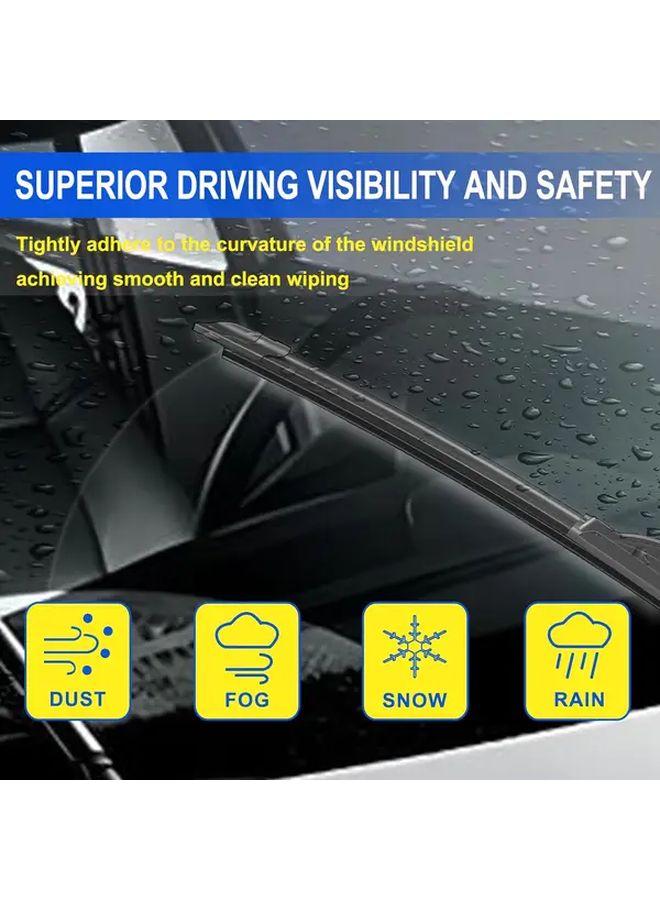 26 Inch Premium All Seasons Durable Stable Quiet Windshield Wiper Blades U J Hook 1pc - Image 5