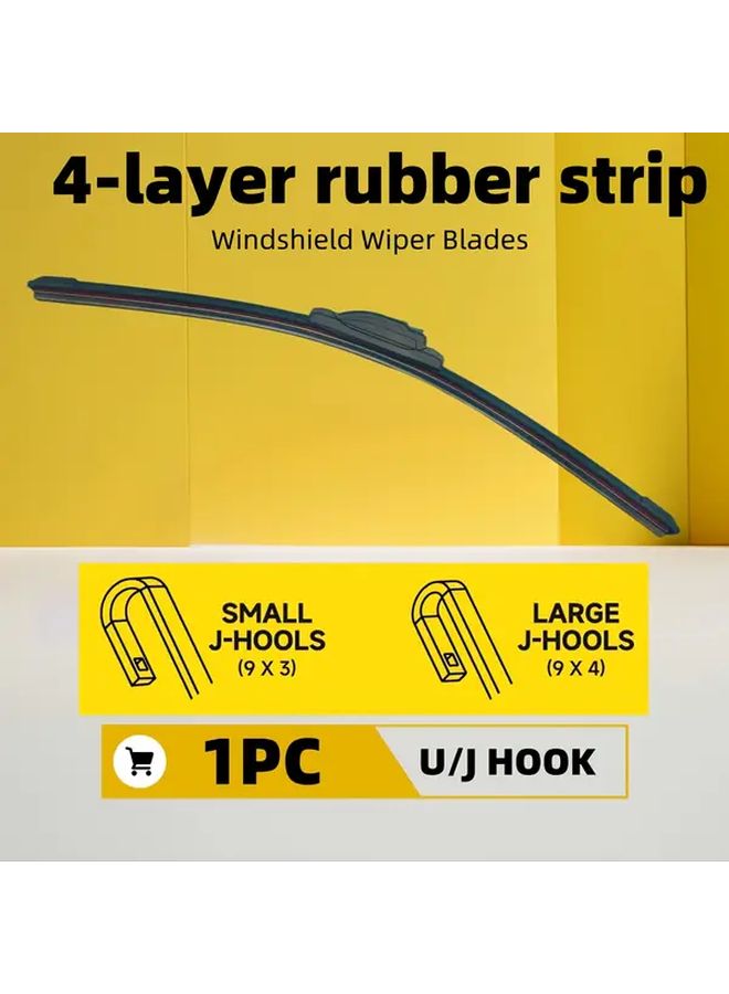 26 Inch Premium All Seasons Durable Stable Quiet Windshield Wiper Blades U J Hook 1pc - Image 4