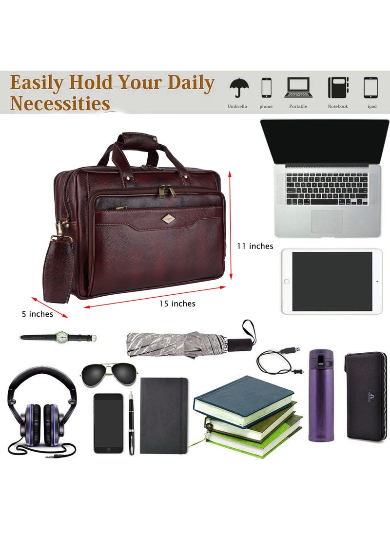 LAVERI LEATHER - Genuine Leather Office And Travel Document Laptop bag Style 437 C - Image 1
