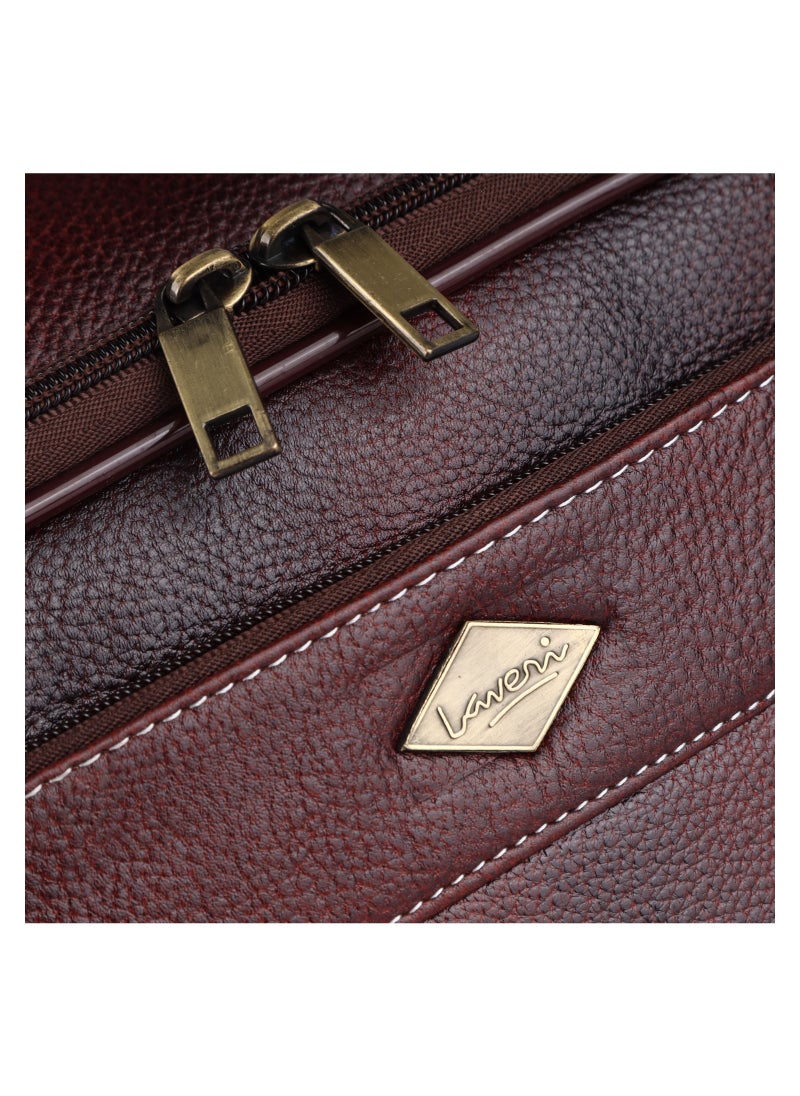 LAVERI LEATHER - Genuine Leather Office And Travel Document Laptop bag Style 437 C - Image 1